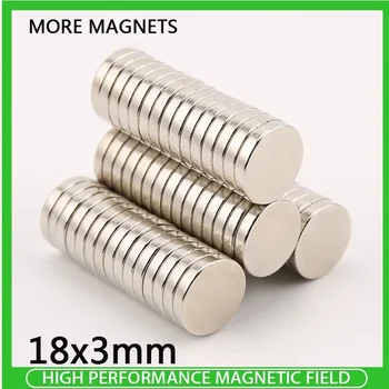 100 Neodímium Korong Mágnes 18mm x 3mm Állandó Mágneses 18x3mm Tömeges Kis Kerek Mágnes Dia 18*3mm