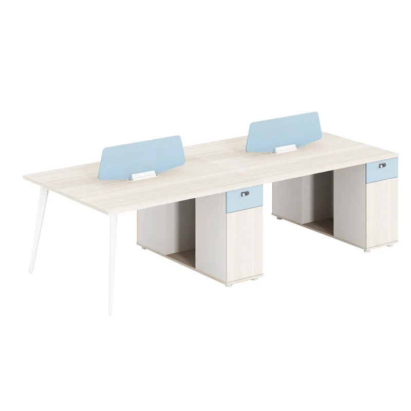 Irodai bútorok személyzet asztal egyszerű, modern, négy fős személyzet asztal két személy, számítógép asztal, szék