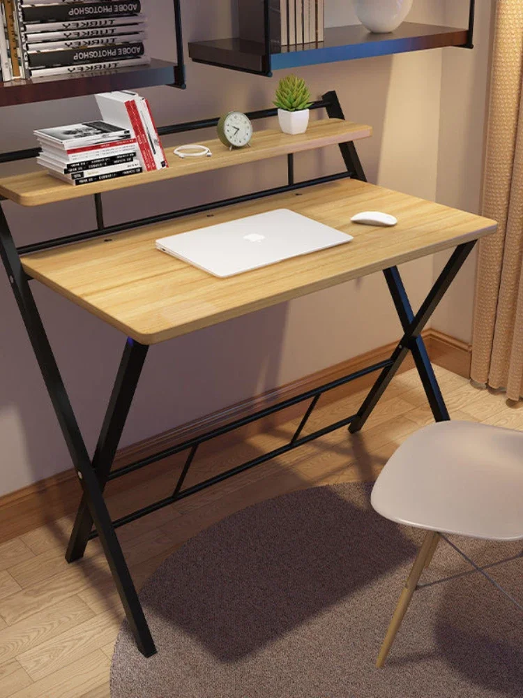 Telepítés-Ingyenes Összecsukható, Hordozható Egyszerű Íróasztal Haza Hálószoba Íróasztal Egyszerű Kültéri Irodai Számítógép Asztal
