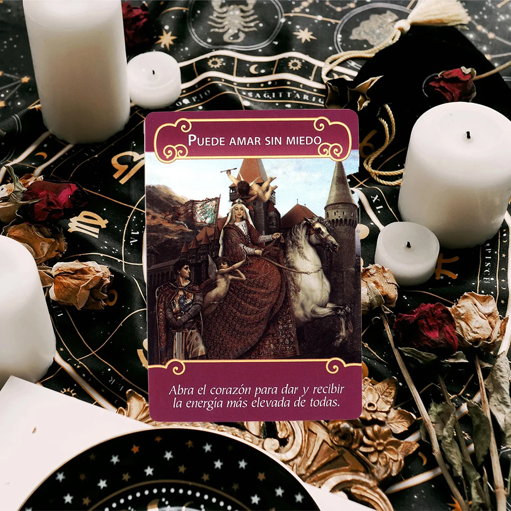 A spanyol LOS Angeles-i Del AMOR Tarot Kártya Játék spanyol Változat|44 Romantika Angyal Oracle Kártyát, Doreen Virtue