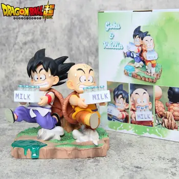 15CM Dragon Ball Anime Baba Sun Wukong, valamint Krillin Tej Szállítási Modell Akció, Baba Aranyos PVC Modell Baba Játék Karácsonyi Ajándék