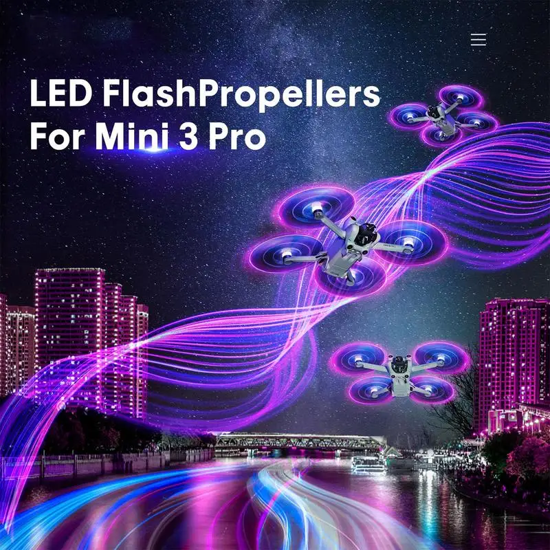 Drón Flash LED Villogó Gyűrűk Propeller A DJIs Mini 3 Pro Este Lámpa Villogó A DJIs Mini 3 Pro Upgrade Drón Penge