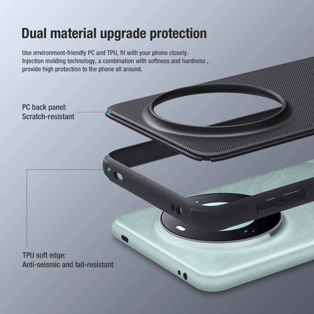 Huawei Mate 60 Pro Plus Esetben Nillkin Dia Kamera Védelem Objektív Adatvédelmi Matt Pajzs Nehéz PC-Fedezze Huawei Mate60 Pro Táska