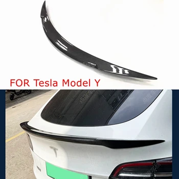 2017-2021 RZ Stílus spoiler alkalmas Tesla Model Y kiváló minőségű valódi szénszál hátsó spoiler csomagtér fedél autóalkatrész
