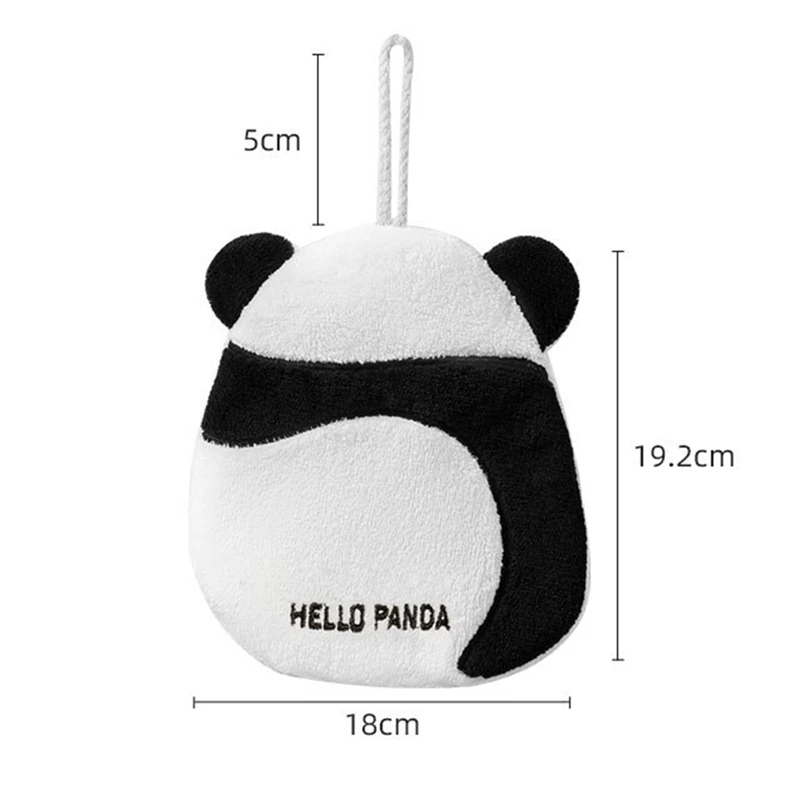 Panda Kéztörlő Aranyos Kéztörlő Lógó Kéztörlő Korall Gyapjú Konyha, Fürdőszoba Gyermek Tisztítás Törölköző