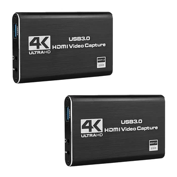 2X Videó digitalizáló Kártya 4K Képernyő Rekord USB3.0 1080P 60FPS Game Capture Device
