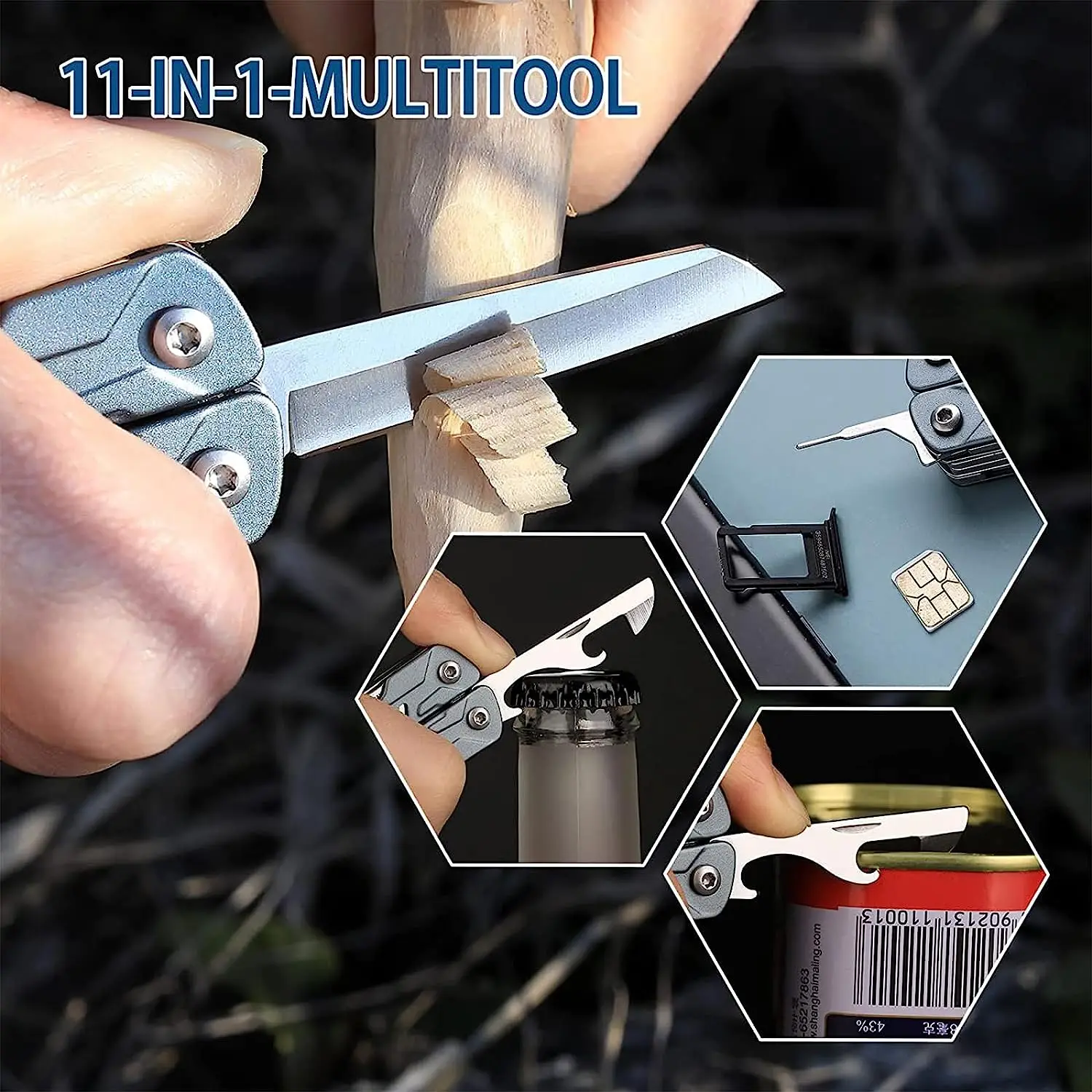 NexTool Többfunkciós Mini Tengerész 11 1 Összecsukható Fogó Zsebében Kés, Csavarhúzó, Sörnyitó EDC Szerszámok Kerti Kemping