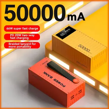 50000mAh Mobile Power Konténer Bevonat Stílus Power Bank 6 Felületet Teljesen Kompatibilis Mobiltelefon Ultra Gyors Töltés