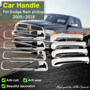 a Dodge Ram Pickup 1500 2500 3500 4000 2009~2018 Chrome Okos Kilincs Fedezze Autó Külső Stílus Accessorie Matricák Berendezés