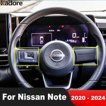 A Nissan Note 2020 2021 2022 2023 2024 Fekete Autó Kormánykerék Panel Fedél Berendezés, Dekoráció, Beltéri Díszléc Tartozékok