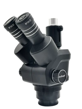 AmScope Simul-Fokális Fekete Trinocular 6,5 X-55X Folyamatos Zoom Kiváló minőségű Sztereó Mikroszkóp Fej