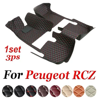 Autó Szőnyeg A Peugeot RCZ T75 2009~2015 Luxus Bőr Lábtörlő Szőnyegek a Szőnyeg Tartós Pad Beállítása Autós Tartozékok Belső Alkatrészek 2010