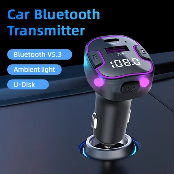 Bluetooth 5.3 FM Transmitter Kihangosító, autórádió Modulátor MP3 Lejátszó 15W USB-Szuper Gyors Töltés Adapterrel Autó