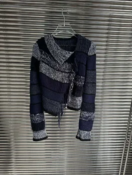 Colorblocking béren kívüli pulóver, alkalmi divat 2024 ősszel új 1114