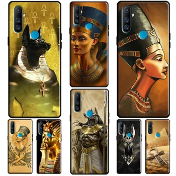 Egyiptom Nefertiti Anubis Ankh A Szuper 10 9 Pro 8 TONNA 9R Esetében Realme 9i 8i 8 Pro C3-C11 C21 GT Neo 2 Mester coque közelében