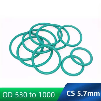 Egyéni FKM O-gyűrűk, CS 5.7 mm Fluoroelastomer Tömítés Vegyi anyagok Olajok Magas hőmérsékleten korrózióállóság Zöld