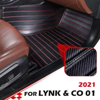 Egyéni Szénszálas stílus Szőnyegek A Lynk & Co 01 2021 Láb Szőnyeg Fedél Gépjármű-Belső Kiegészítők