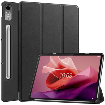 Esetben a Lenovo lap P12 12.7 hüvelyk 2023 Tabletta Fény Vékony Tri-Összecsukható Állvány Bőr Tabletta Fedezi a Xiaoxin Pad Pro 12.7 TB370FU