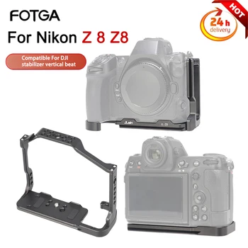 FOTGA Kamera Ketrec / L-Konzol / Alsó lemez Nikon Z8 Függőleges Tapsoló Tartozékkal kompatibilis w/ DJI Stabilizátor Függőleges Verni