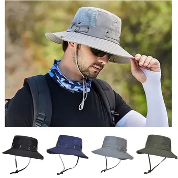 Férfiak, Nők, Hegymászás, egyszínű Férfi utazási kalap Hadsereg Zöld Nyári Fű sapka Kalap Vödör Kalap Halász kalap