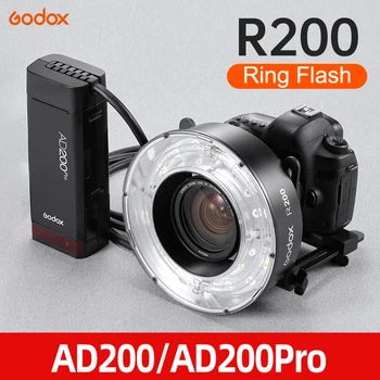 Godox R200 Gyűrű Flash AD200 AD200Pro 200Ws 5800±200 Modell Lámpa Portré Felvétel Makró Felvétel, Fogászati Lövés
