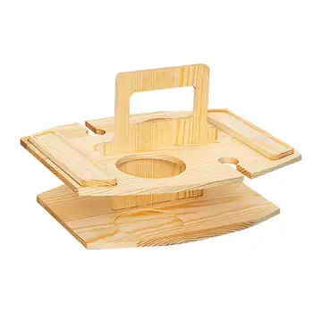 Kerti Bor Táblázat Mini Fából készült asztal Hordozható Snack fa asztali Bor Jogosult a Bor a Pohár Állvány Összecsukható Asztal Kerti Party