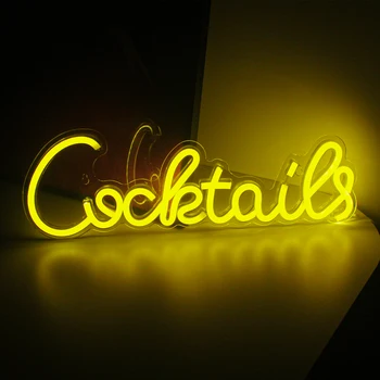 Koktél Levelet LED-Bár neonreklám Bár Fali Dekoráció Pub, Bolt Cafe Shop Párt Klub Étterem, Bolt, neonreklám, Bár Világítás Dekoráció