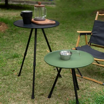 Kültéri Hordozható Összecsukható Emelő Asztal Egyszerű Tea Asztal, Kemping Felszerelés Piknik Kis dohányzóasztal kemping asztal