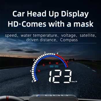M13plus Autó Head Up Display OBD+GPS Dual Rendszer HUD Digitális Sebességmérő Auto Tükröződő Tükör, Biztonsági Kellékek