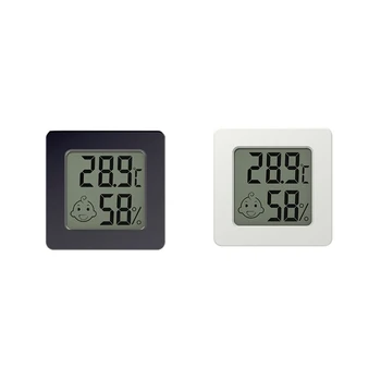 Mini LCD Digitális Hőmérő Hőmérséklet Páratartalom Mérő Páratartalom Érzékelő Időjárás Állomás Gomb Beállítása Akkumulátor