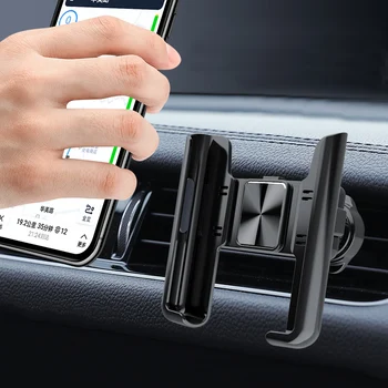 Mobiltelefon tartó Autó 360° - os Elforgatás mobiltelefon Állvány Univerzális Gravitációs Auto Telefon tulajdonosa Szellőző rögzítőcsipesz GPS Támogatás