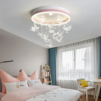 Modern, Egyszerű, Luxus Mennyezeti Lámpa Meleg Romantikus LED Lámpa Hálószoba, lakberendezés Gyerek Szoba Kreatív Birdie Táncoló Lány Design