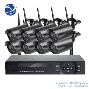 OEM H. 265 HD 1080P 2MP 8CH NVR Készlet Kültéri smart Home Security biztonsági Golyó vezeték nélküli wifi IP kamera beállítása a CCTV Rendszerek