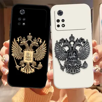 Orosz kétfejű Sas Logó Telefon Esetében A Xiaomi POCO F3 F4 F5 M2 M3 M4 M5 X2 X3 X4 X5-ös GT Pro 4G 5G az Esetben Alapvetően a Shell Capa