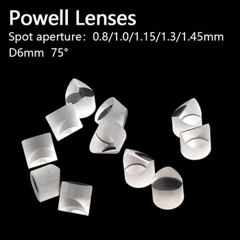 Powell Lencsék Lézer lencse D6x6mm Incidens szög 75° - os Szpot rekesz 0.8/1.0/1.15/1.3/1.45 mm intézkedés 3D szkennelés helye optika