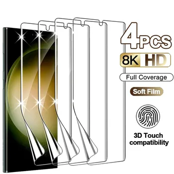 Puha, Fólia Samsung S23 Ultra Plus S23+ képernyővédő fólia HD Hidrogél Film Teljes fedezetet Samsung S23 5G Telefon Védelme Film