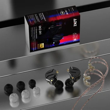 QKZ ZX1 HIFI In Ear Fülhallgató Dinamikus Monitor Vezetékes Fülhallgató Bass Sztereó Earplug zajszűrő Headset Fülhallgató, Levehető