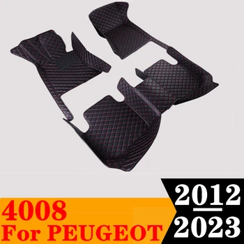 Sinjayer Vízálló Bőr Egyéni Illeszkedik Autó Szőnyeg Első & Hátsó FloorLiner Autóalkatrész Szőnyeg Szőnyeg Peugeot 4008 2012-2023