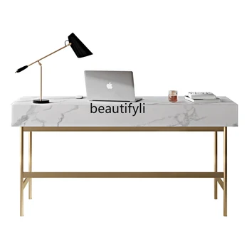 Személyre Szabott Fény Luxus Minimalista Kõtábla Asztal Modern, Egyszerű, Otthon Hálószoba Asztal Számítógép Asztal Skandináv High-End Asztal Szék