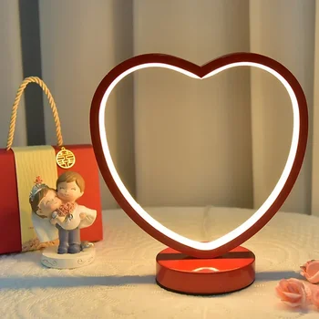 Szív Alakú Szerelem Led Táblázat a Kis Könyv, Este Esküvői Hálószoba Éjjeli Szoba Könnyű Valentin-Napi Ajándék Vörös asztali Lámpa Újonnan Házas