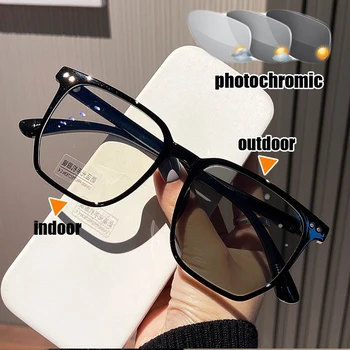 Teljes Fekete Keret Photochromic Szemüveg Dioptria 0 -6.0 Anti Kék Fény Számítógép Közelében Elől Szemüveget Szemüveget