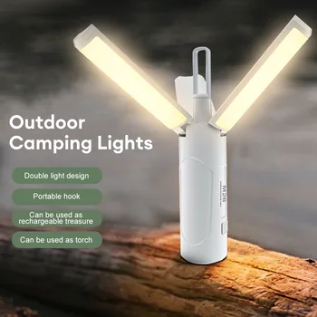 Többfunkciós Kemping Lámpás Összecsukható Sátor Fény Mágneses Javítás Fény Újratölthető Asztali Lámpa, Kültéri Munka Fény Sürgősségi Lámpa