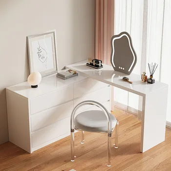 Tükör Világítás Fésülködő Asztal Szervezők Tároló Multifunkcionális Fésülködő Asztal Dekoráció Kiegészítők Coiffeuse Bútorok