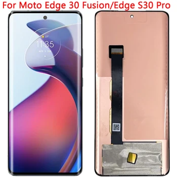 Új Edge S30 Pro OLED Képernyő Eredeti Moto Edge 30 Fusion XT2243-2 LCD Kijelző érintőképernyő Keret Összeállítás Alkatrészek