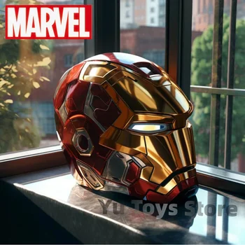 Új Marvel Vasember Autoking 1:1 Mk5 Sisak Távoli, Hangvezérlés Ironman Automatikus Sisak Maszk Led-Es Ábra Fiúk